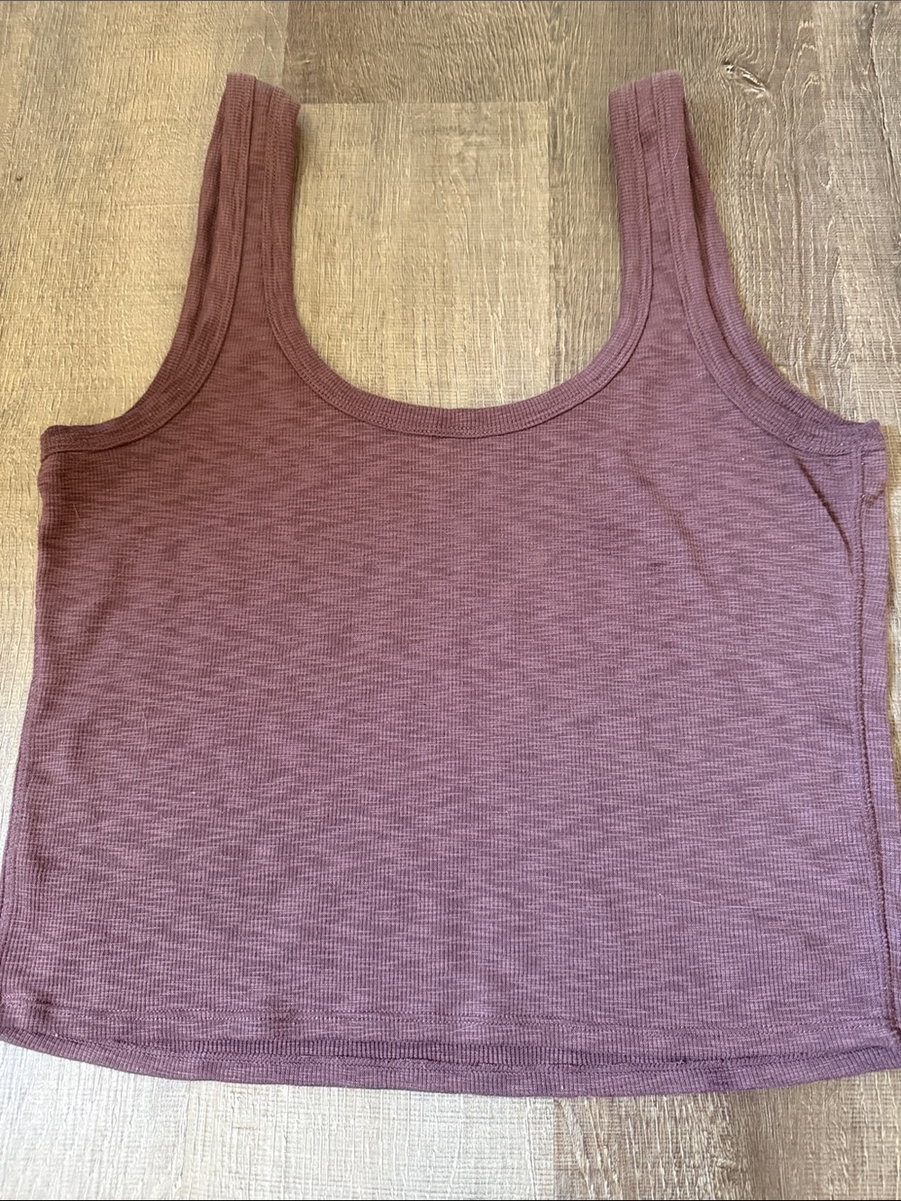 Vuori Ribbed Scoop Tank Top in Mauve - Picture 4 of 4